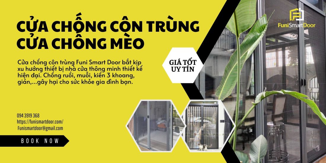 Funi Smart Door nơi cung cấp các loại cửa chống côn trùng, cửa chống mèo uy tín