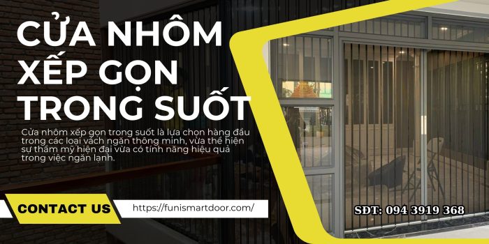 Mua cửa nhôm xếp gọn trong suốt tại Funi Smart Door