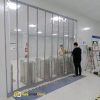 Rèm nhựa trong suốt PVC tại nhà xưởng, công ty