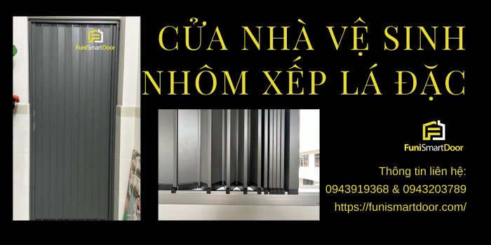 Cửa nhà vệ sinh xếp lá nhôm đặc tại Funi Smart Door