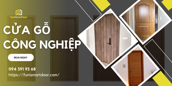 Cửa gỗ công nghiệp hiện đại tại Funi Smart Door