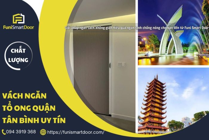 Vách ngăn tổ ong quận Tân Bình Funi Smart Door