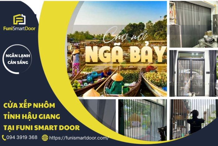 Cửa xếp nhôm tỉnh Hậu Giang