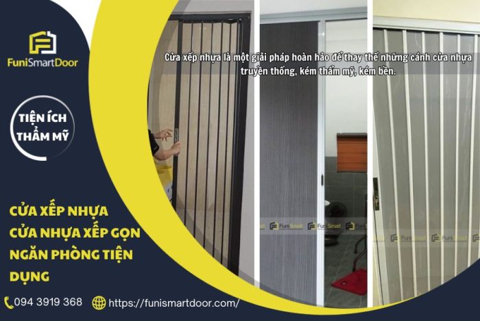 Cửa xếp nhựa Cửa nhựa xếp gọn ngăn phòng tiện dụng