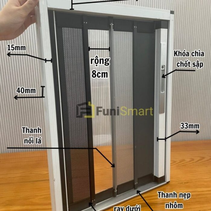 Thông số kỹ thuật của cửa xếp nhôm