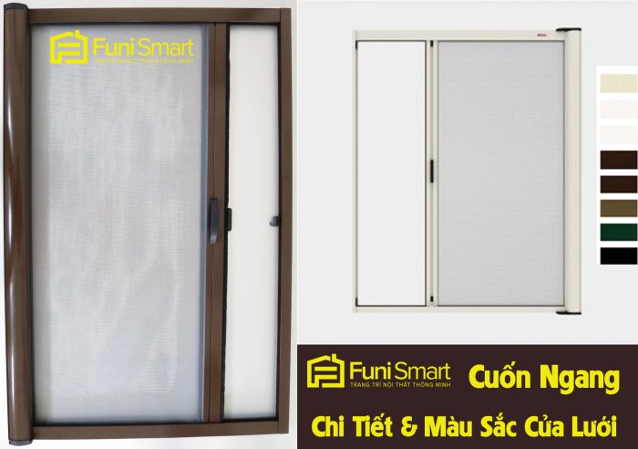 cửa chống côn trùng dạng cuốn ngang 1 cánh