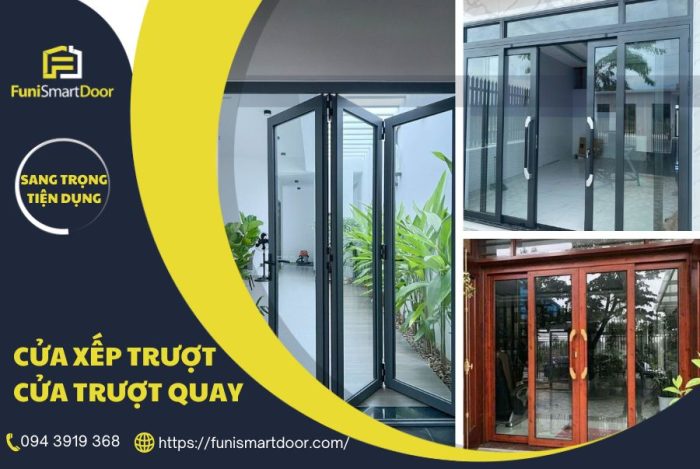 Mua cửa xếp trượt, cửa trượt quay tại Funismart Door