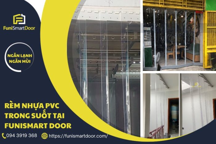 Rèm nhựa PVC trong suốt tại Funismart Door