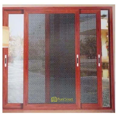 Cửa chống muỗi inoc gối đầu vân gỗ sợi 70 cao cấp giá 1500k/1m2