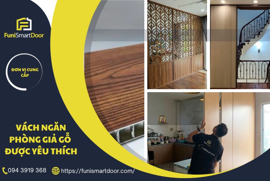 Vách ngăn phòng giả gỗ