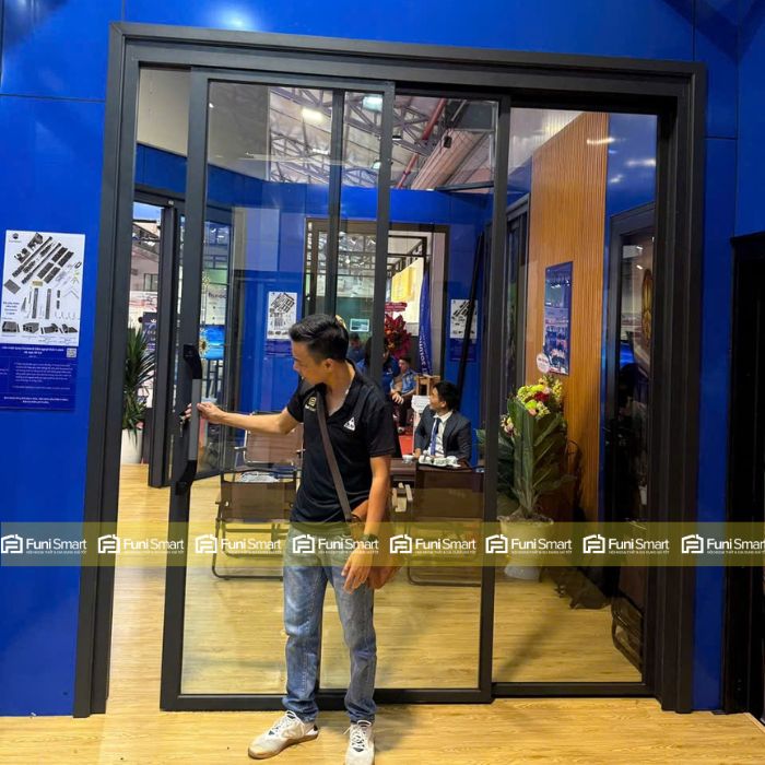 Cửa nhôm trượt quay Slim kín ngăn bụi, ngăn lạnh