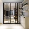 Cửa lùa 2 cánh có ray dưới định tuyến cho căn hộ cao cấp