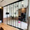 Vách ngăn trong suốt cửa lùa Slim