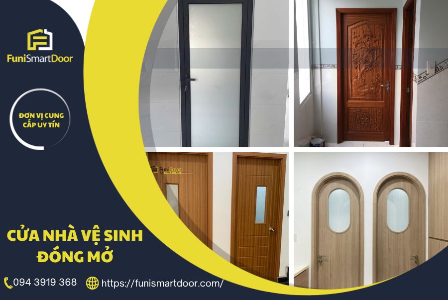 Cửa nhà vệ sinh đóng mở